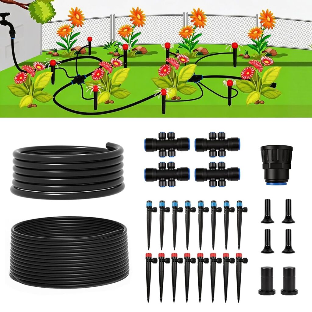SMIDOLE Drip Irrigation Kit, 100FT