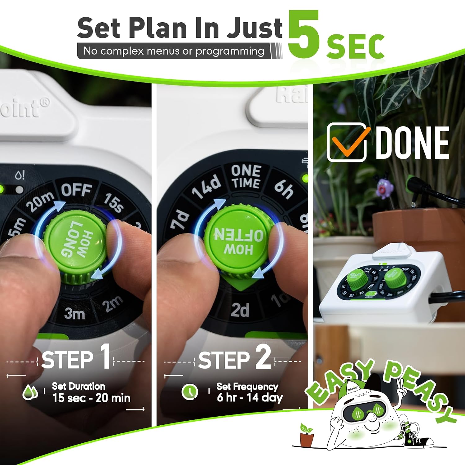RAINPOINT Automatic Plant Watering Kit for 10-15 Pots - Image 2