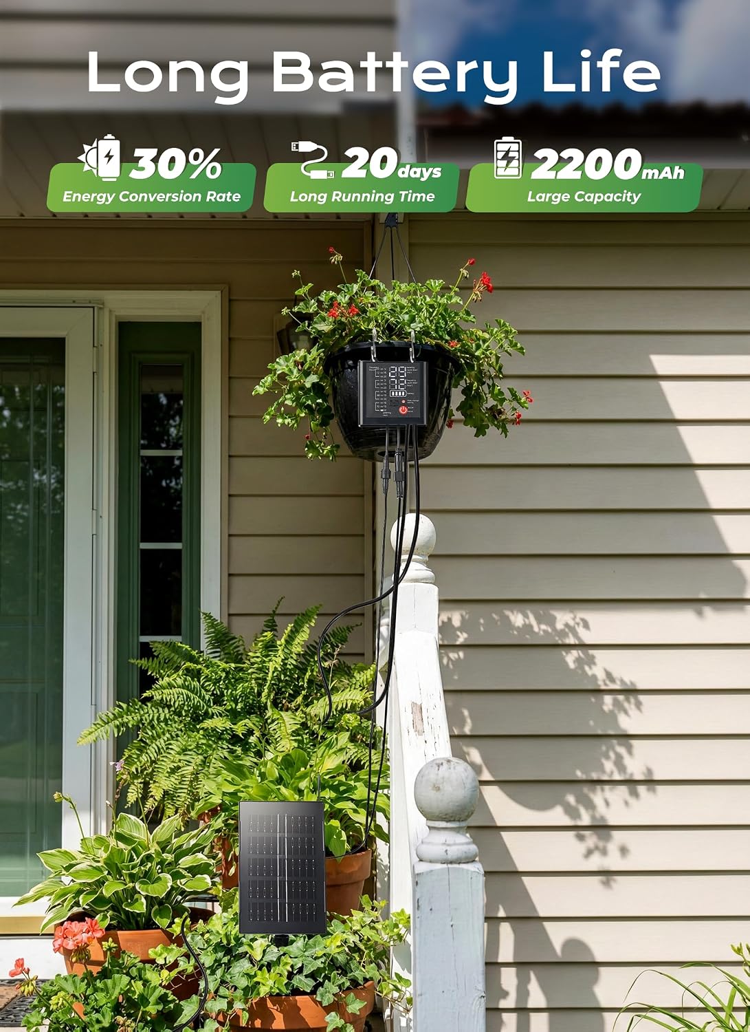 Brightown Solar Drip Irrigation Kit for 15 Pots - Image 3