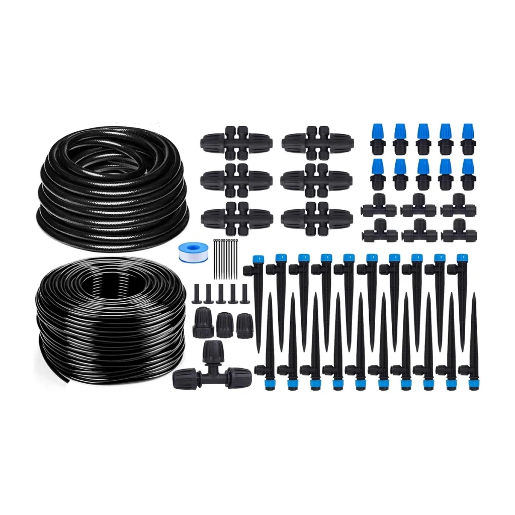 Inntop Drip Irrigation Kit, 240FT — complete hardware kit on white